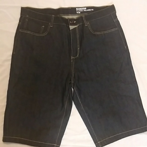 Sean John Hamilton Relaxed Fit Shorts W 38 Indigo - Picture 1 of 8